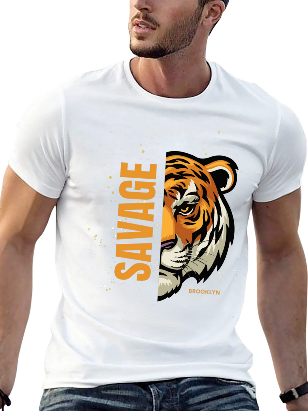 Savage Brooklyn Tiger Graphic T-Shirt
