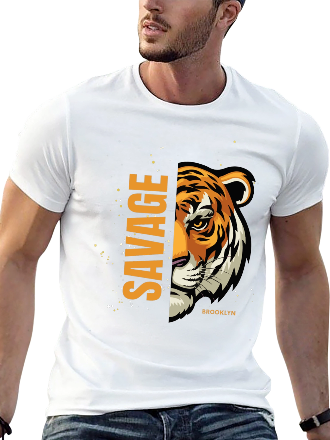 Savage Brooklyn Tiger Graphic T-Shirt
