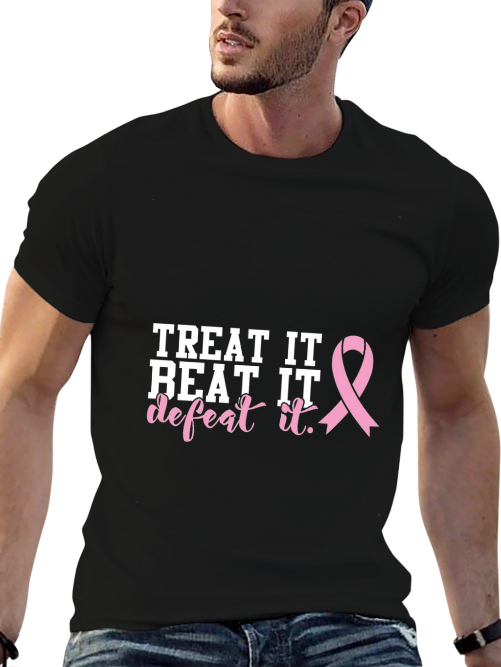 Breast Cancer Awareness Black T-Shirt