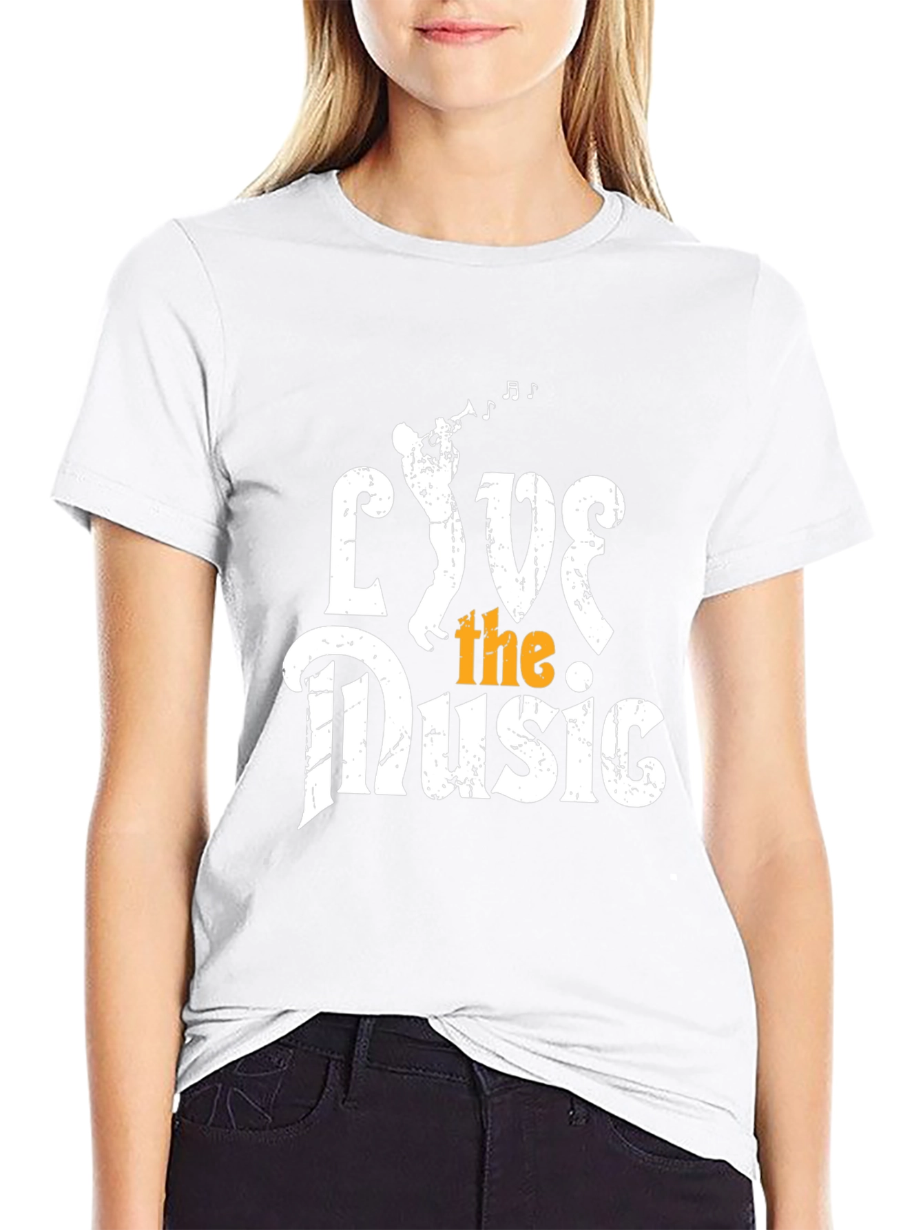 Live the Music Graphic Tee - Black Cotton T-Shirt