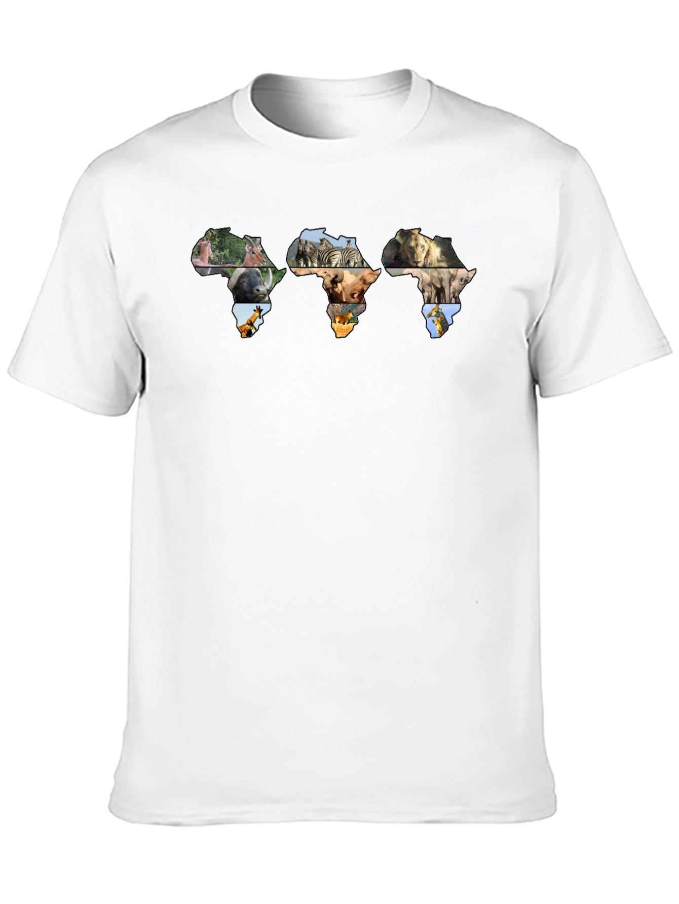 Africa Wildlife Map T-Shirt