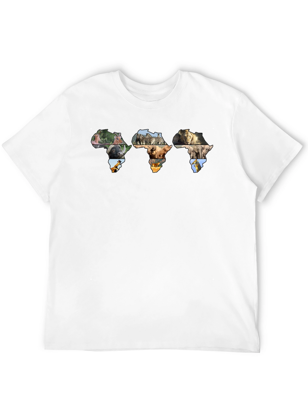 Africa Wildlife Map T-Shirt