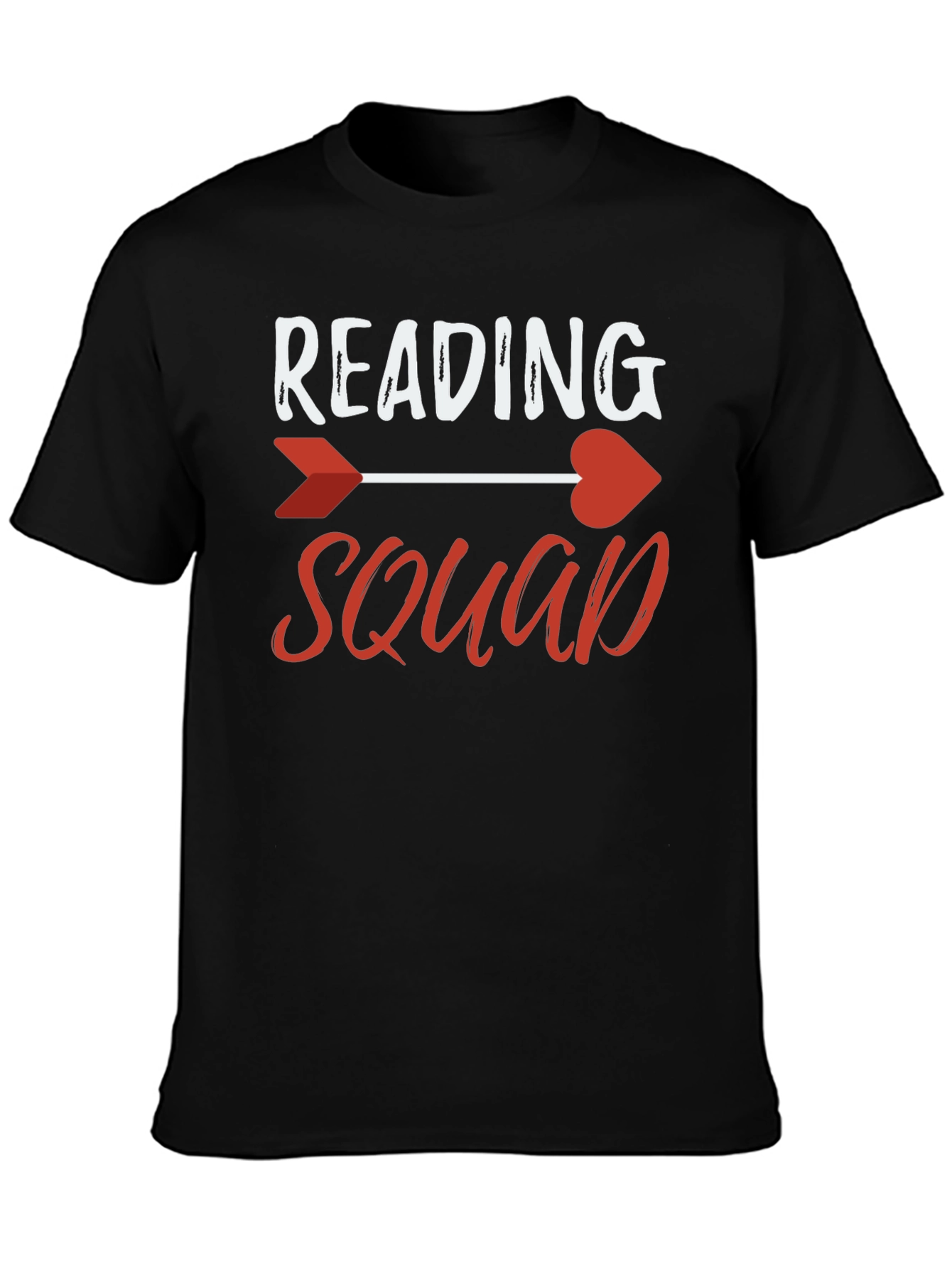 Reading Squad Arrow Heart Graphic T-Shirt