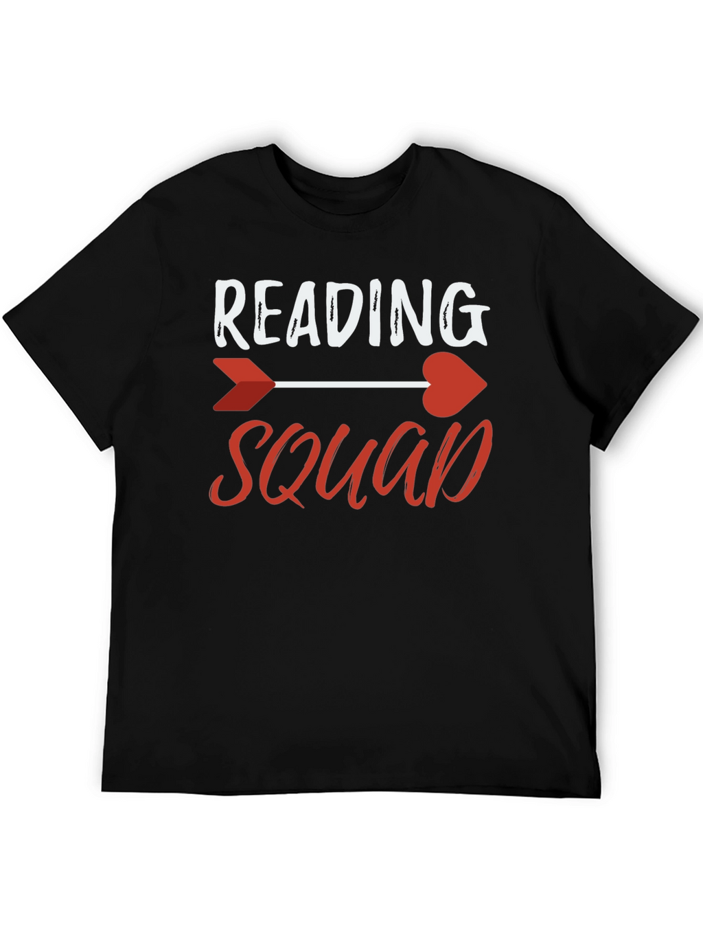 Reading Squad Arrow Heart Graphic T-Shirt