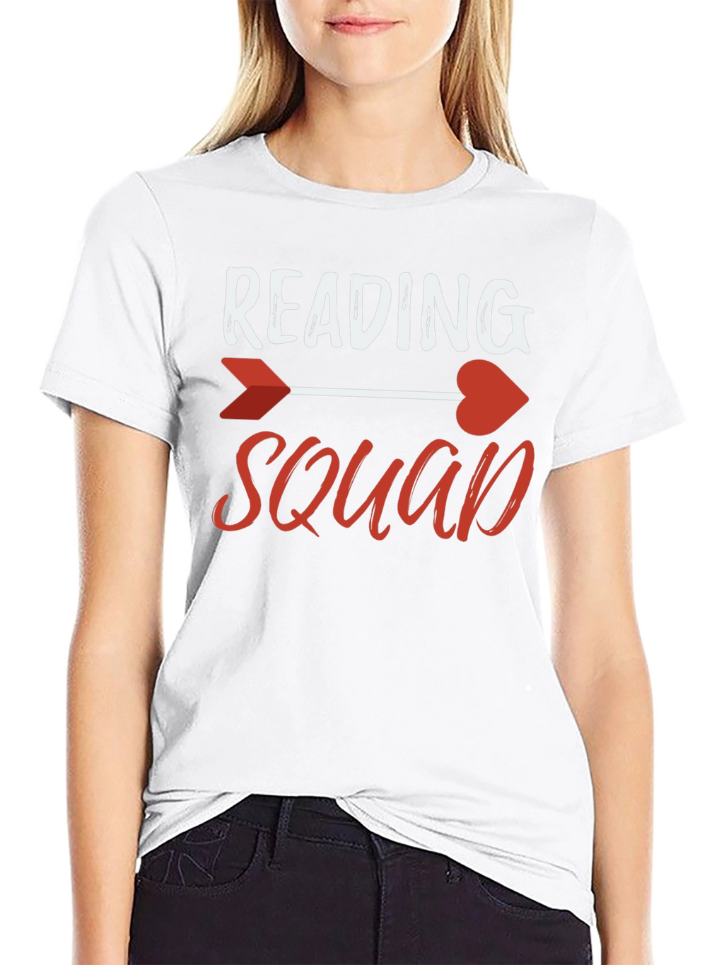 Reading Squad Arrow Heart Graphic T-Shirt