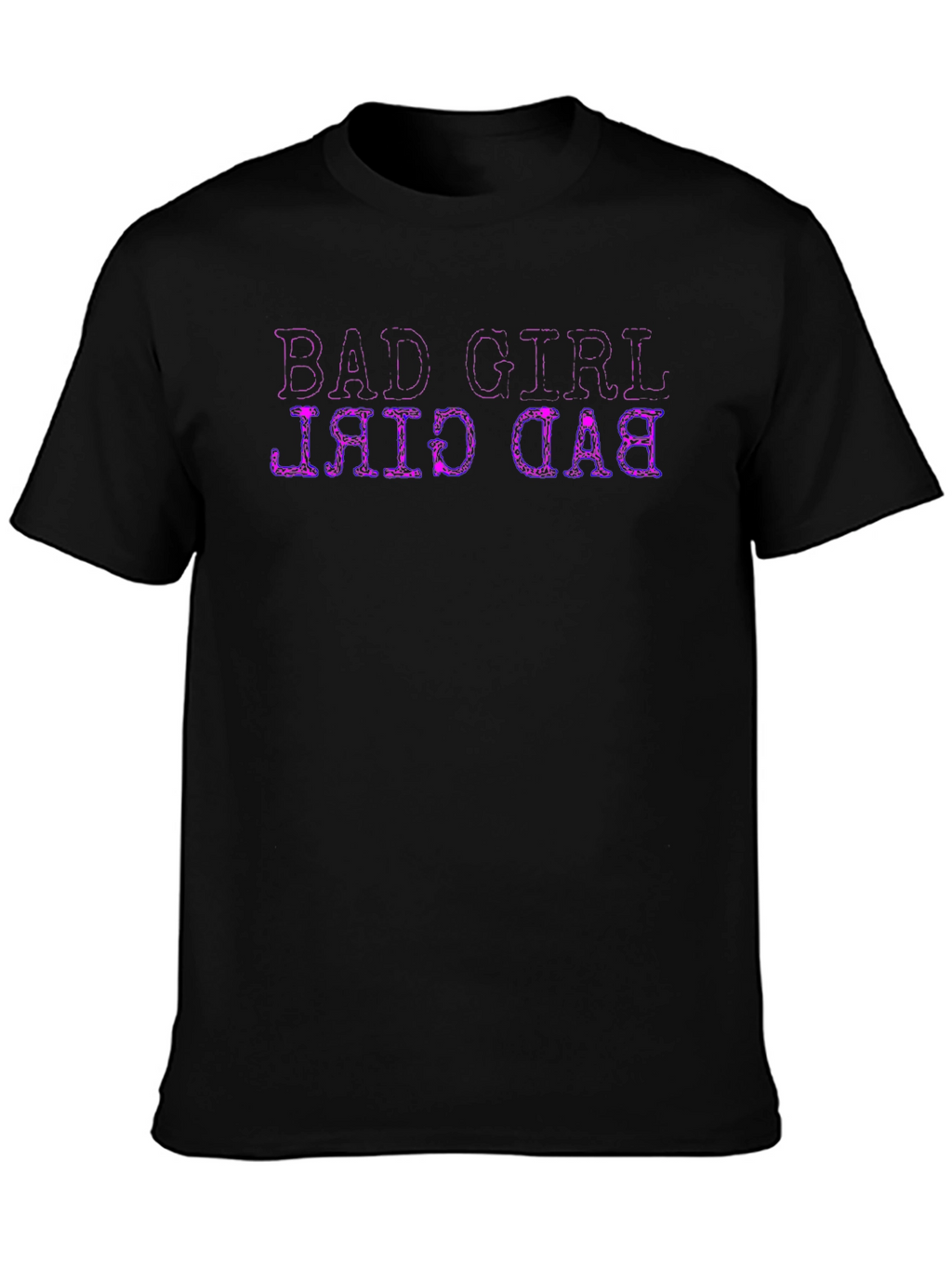 Bad Girl Graphic Print Black T-Shirt