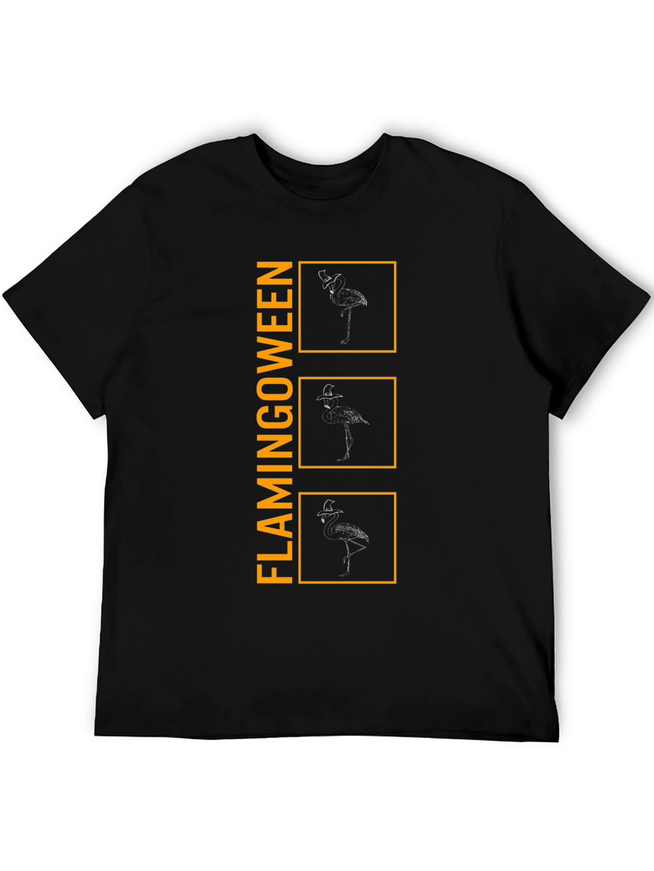 Flamingoween T-Shirt - Mens Black Graphic Tee