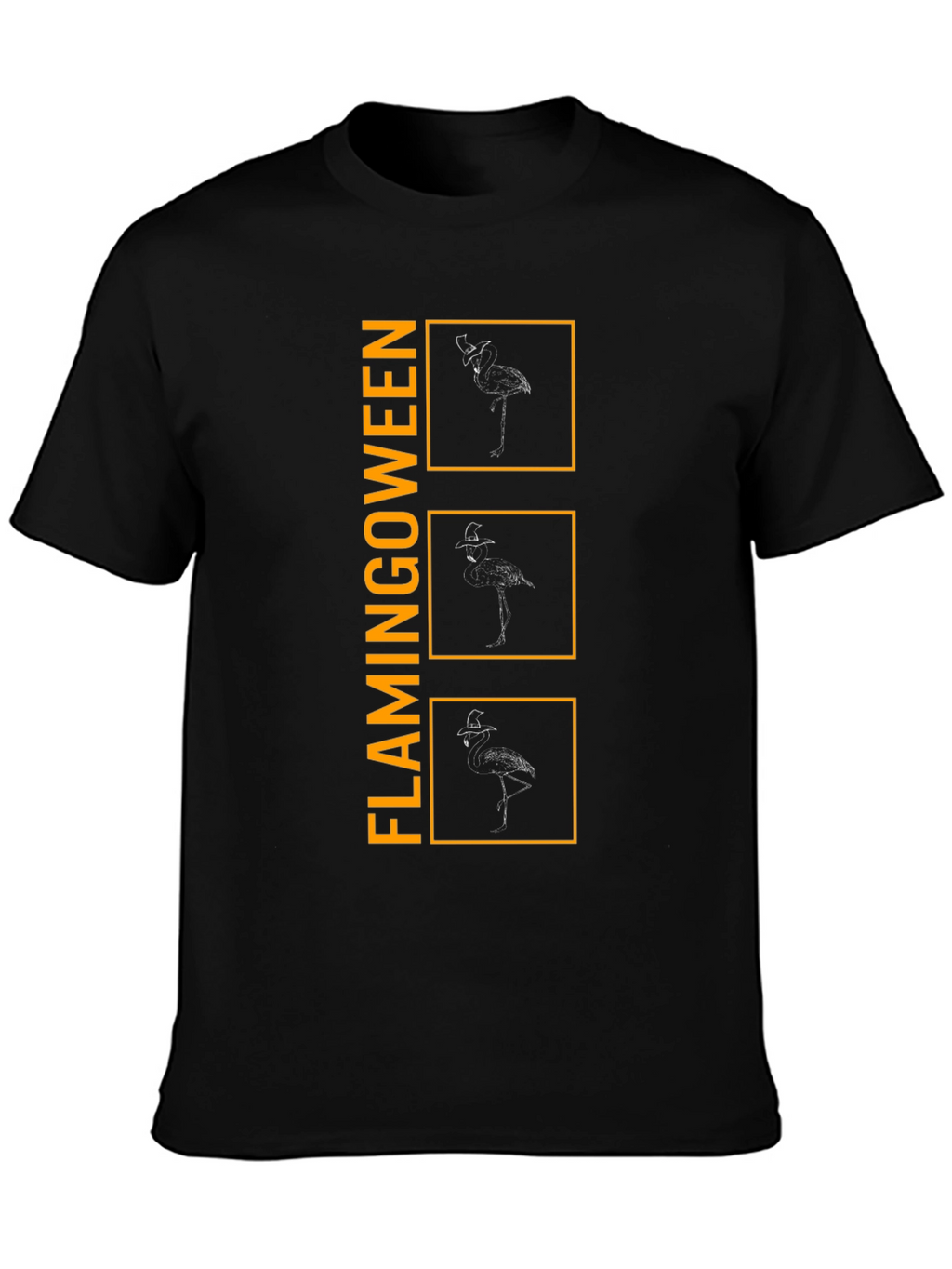 Flamingoween T-Shirt - Mens Black Graphic Tee