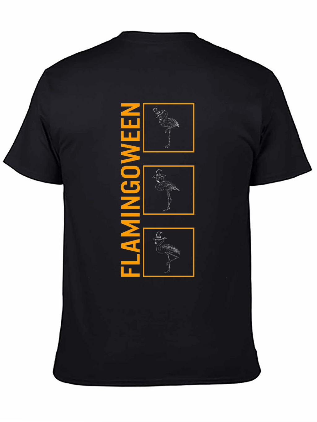 Flamingoween T-Shirt - Mens Black Graphic Tee
