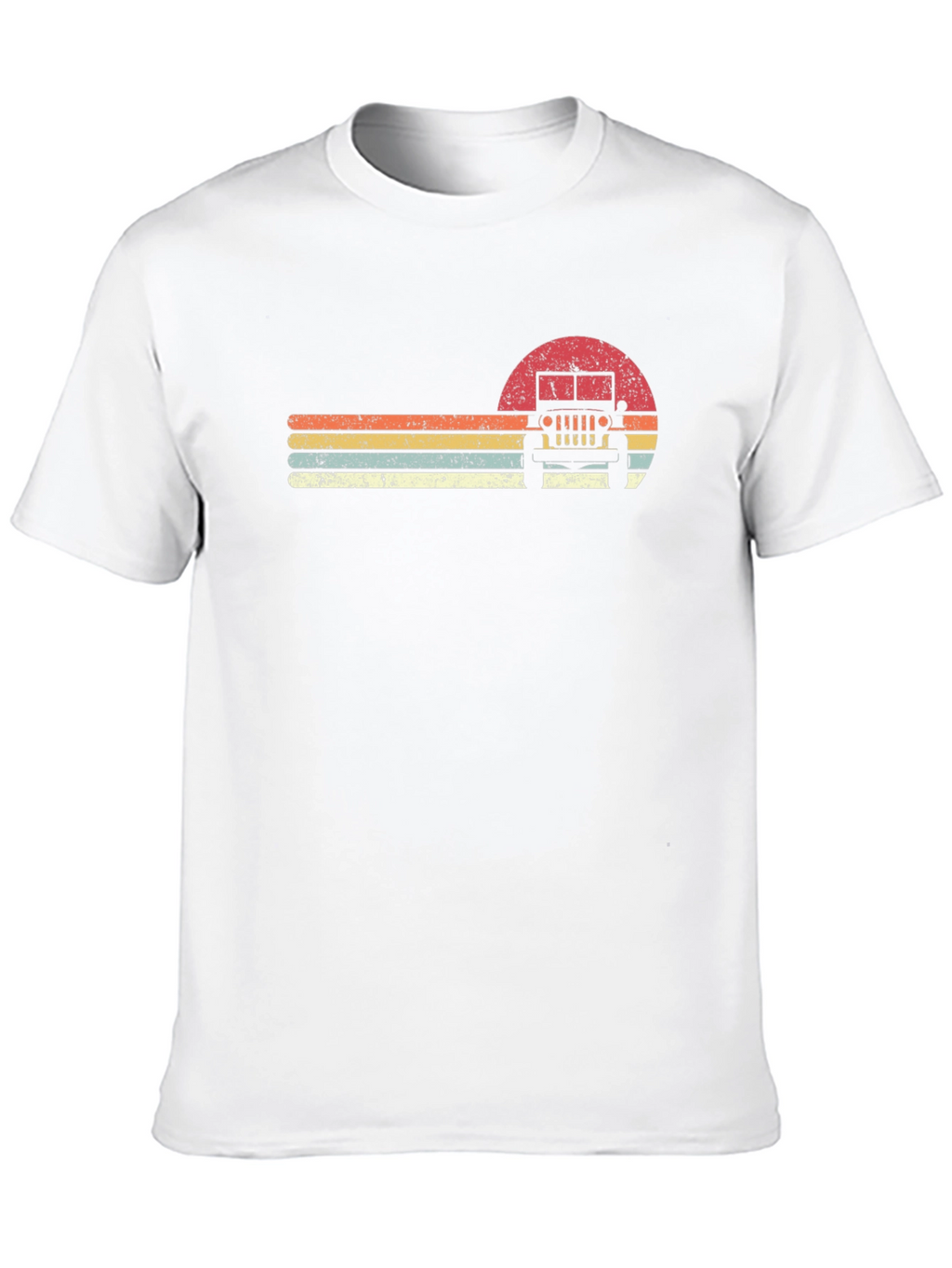 Retro Sunset Jeep Graphic T-Shirt