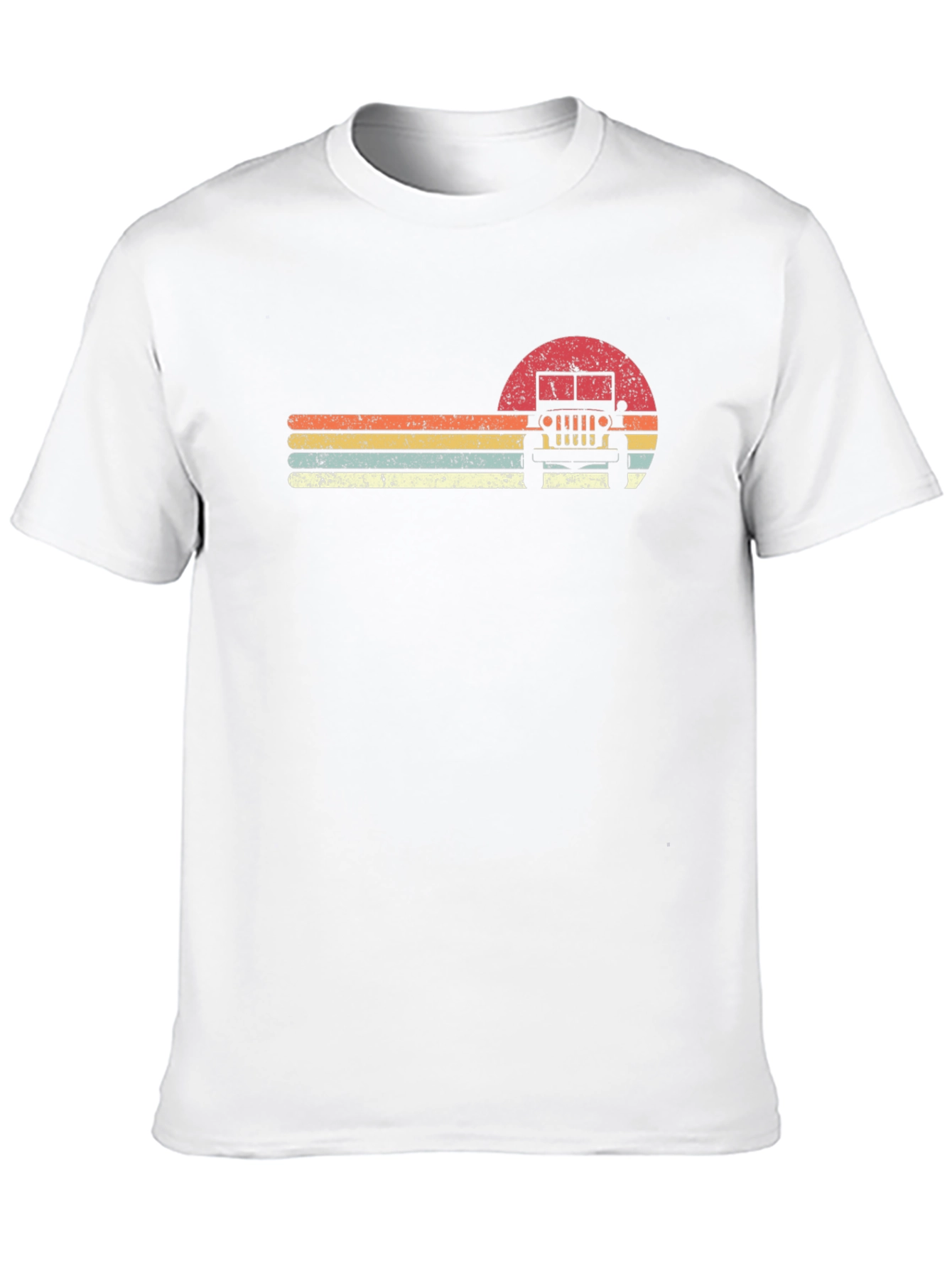 Retro Sunset Jeep Graphic T-Shirt