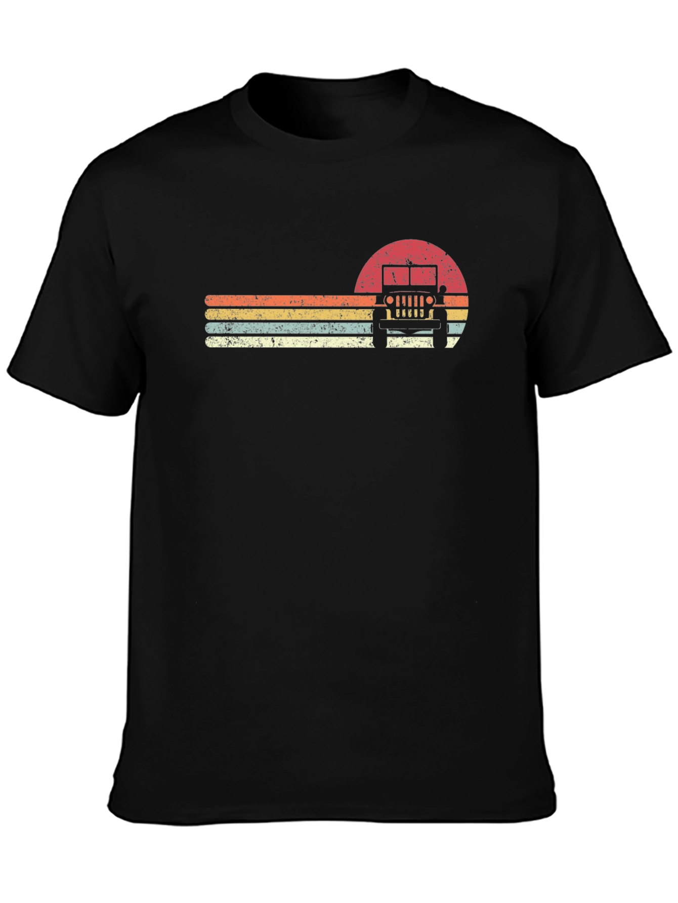 Retro Sunset Jeep Graphic T-Shirt