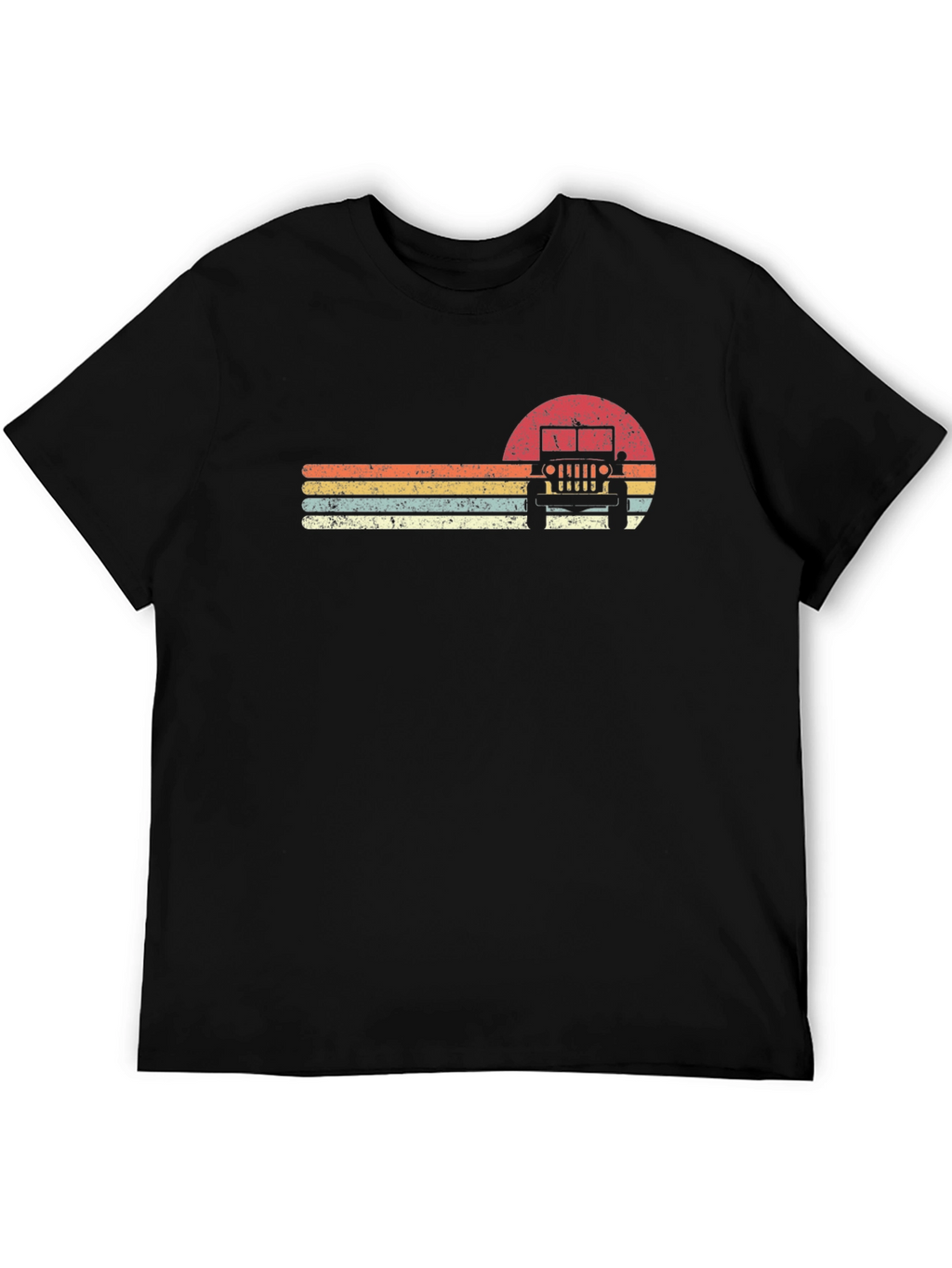 Retro Sunset Jeep Graphic T-Shirt