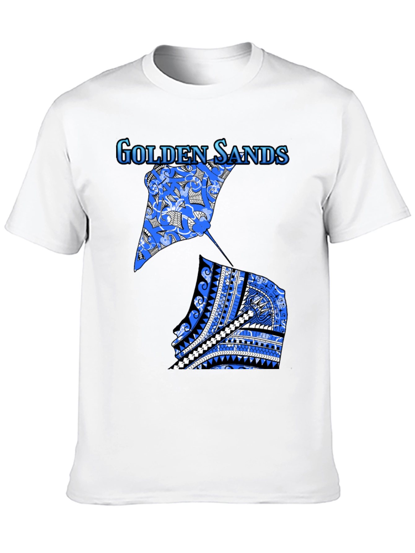 Golden Sands Graphic Tee - Black Cotton Shirt