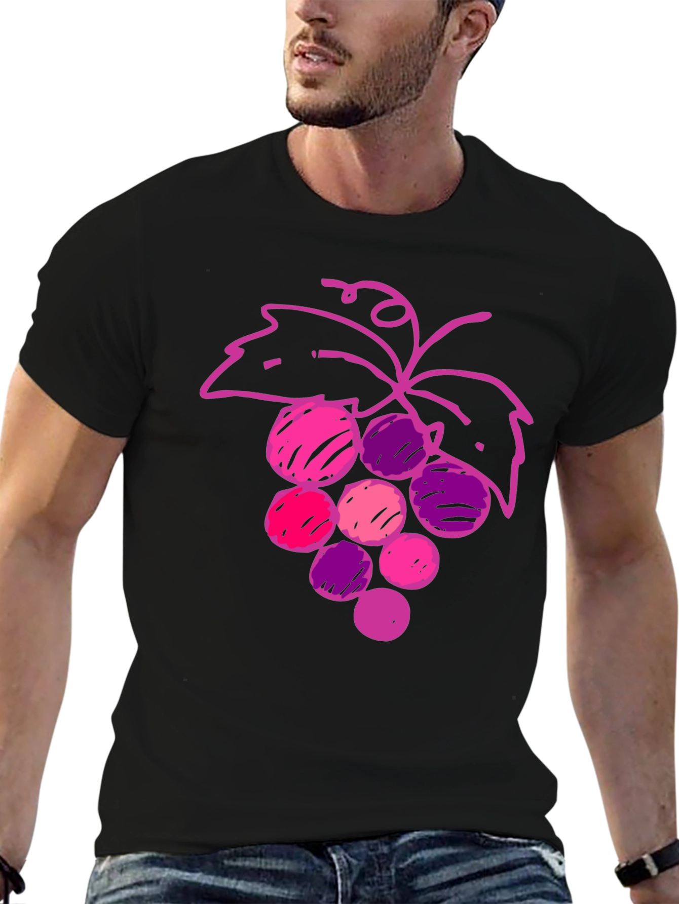 Grape Graphic Tee - Stylish Fruit Design