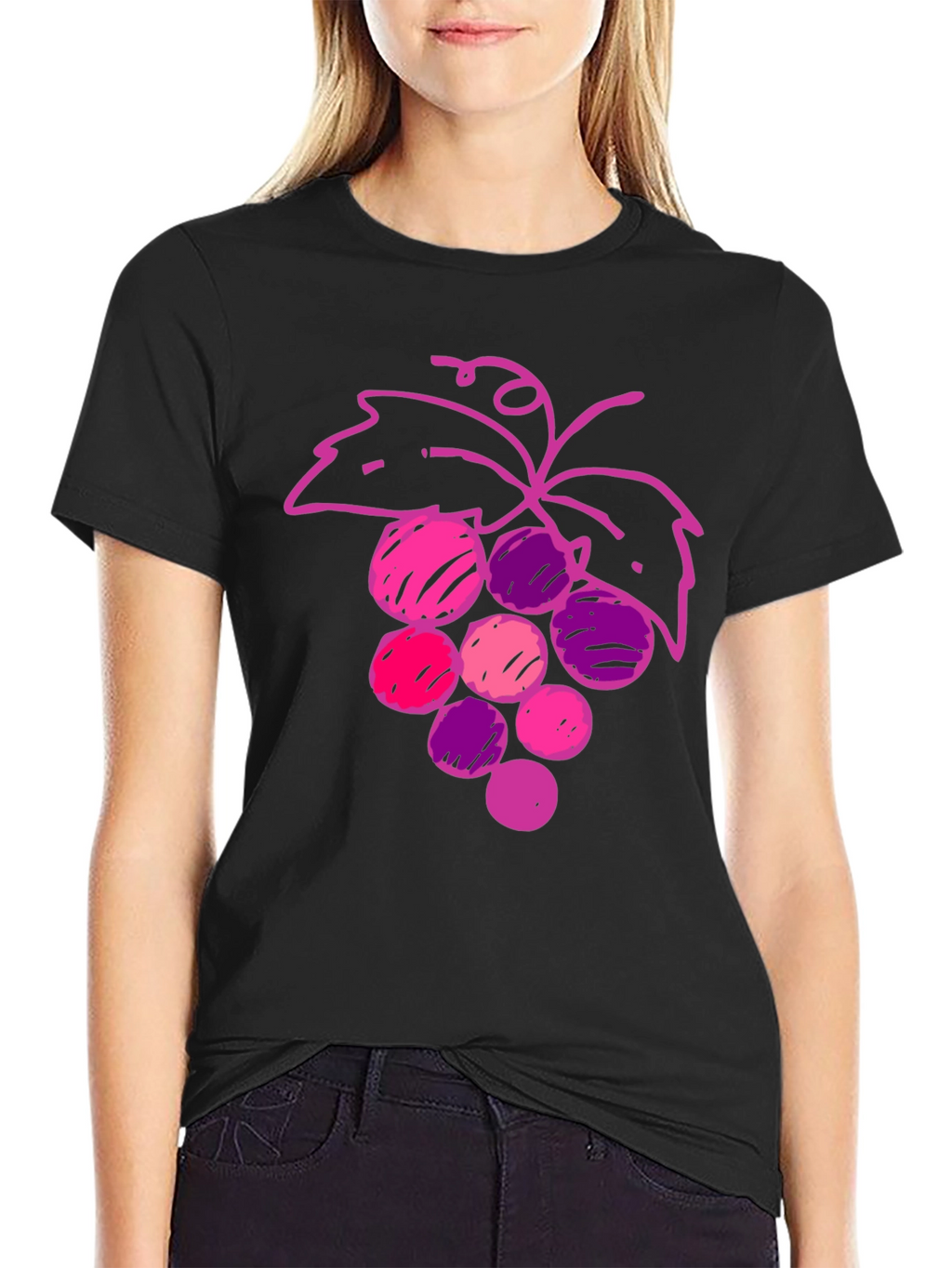 Grape Graphic Tee - Stylish Fruit Design