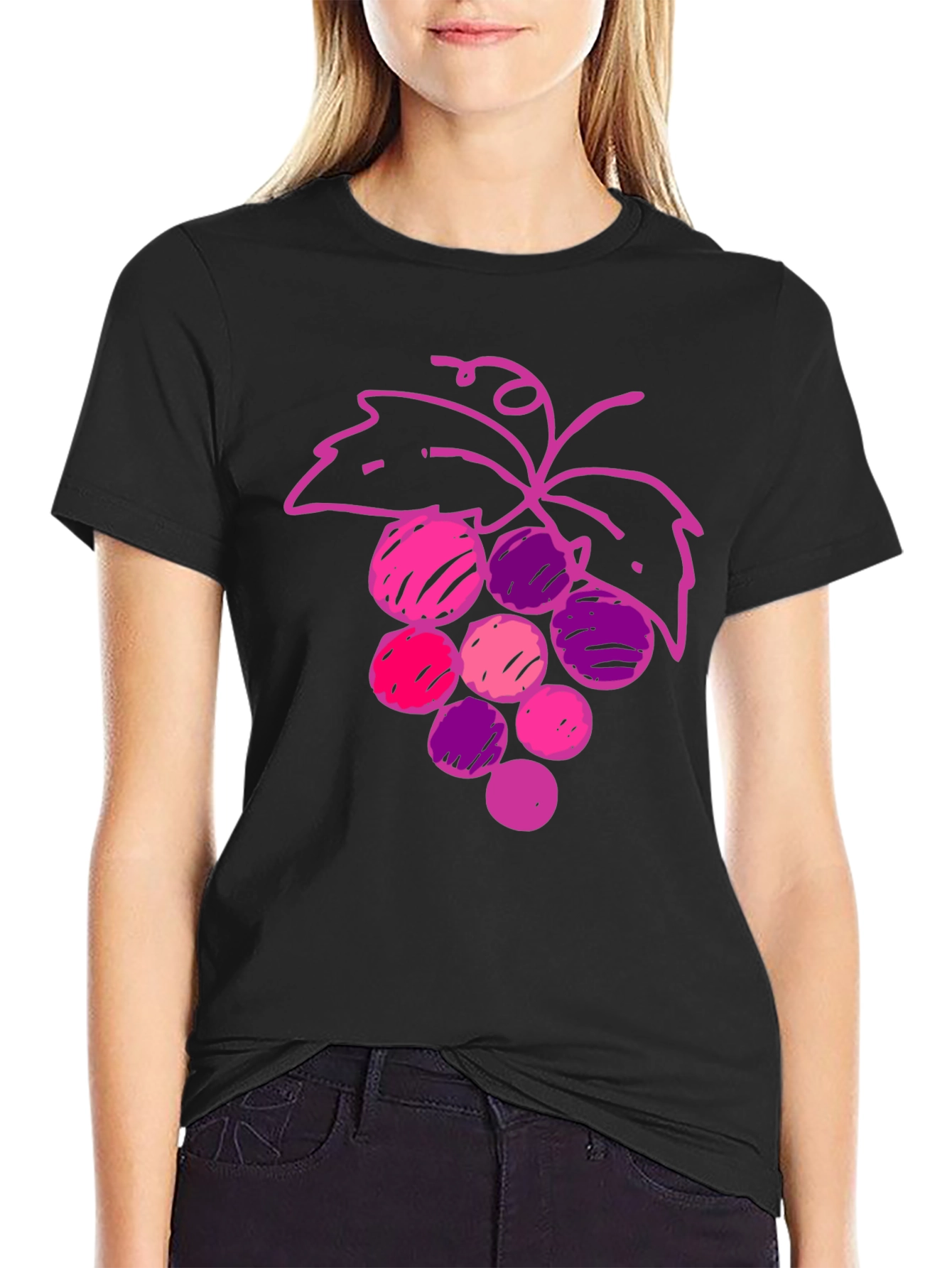 Grape Graphic Tee - Stylish Fruit Design