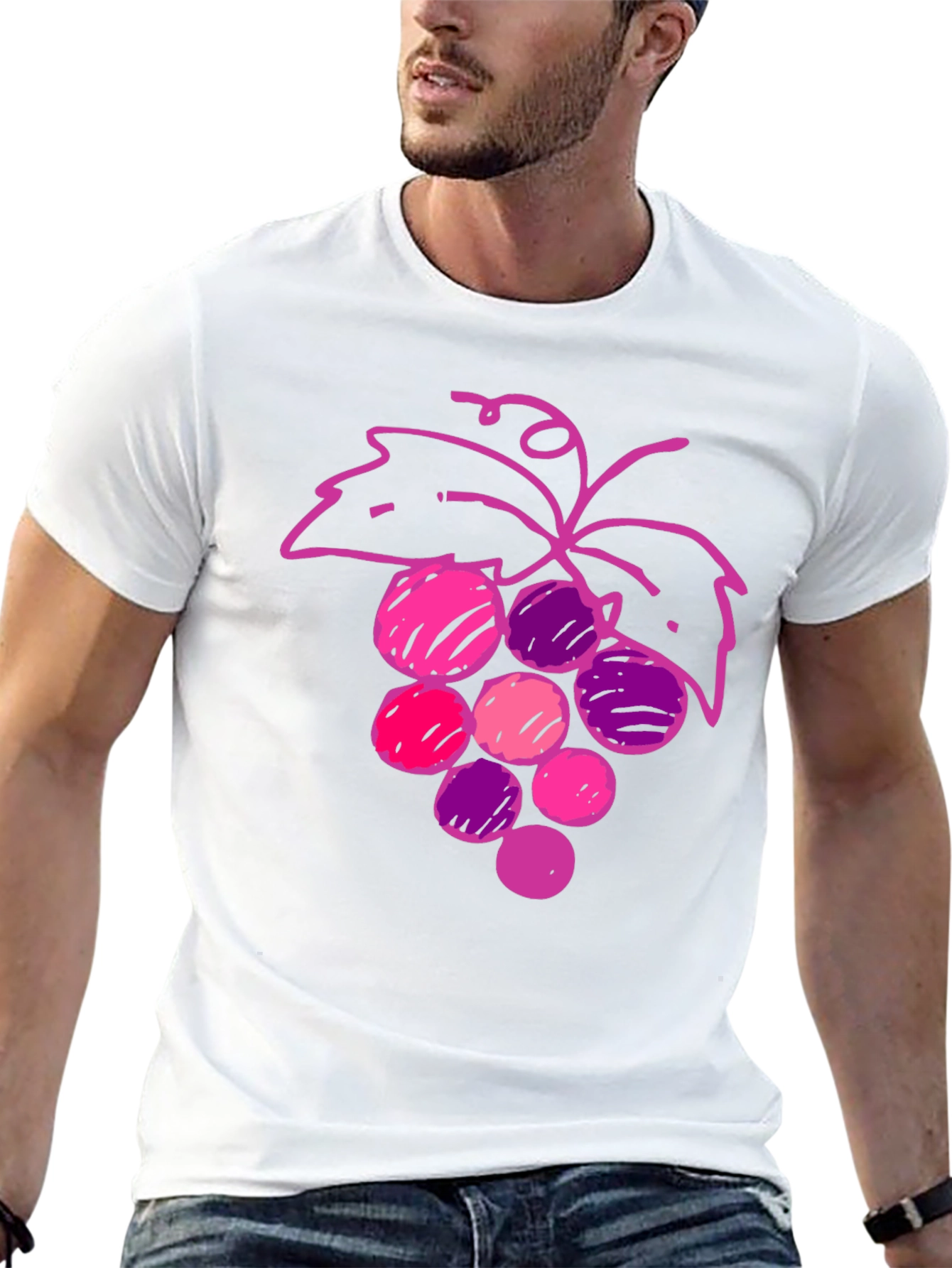 Grape Graphic Tee - Stylish Fruit Design