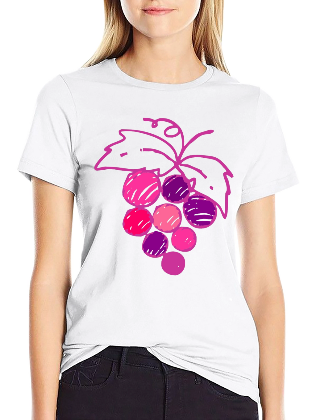 Grape Graphic Tee - Stylish Fruit Design