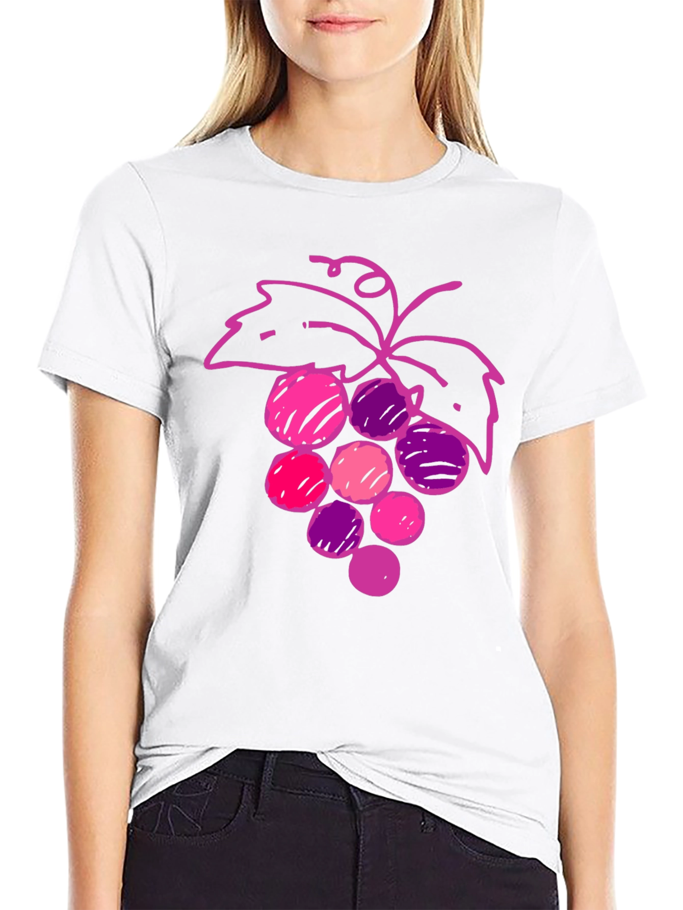 Grape Graphic Tee - Stylish Fruit Design