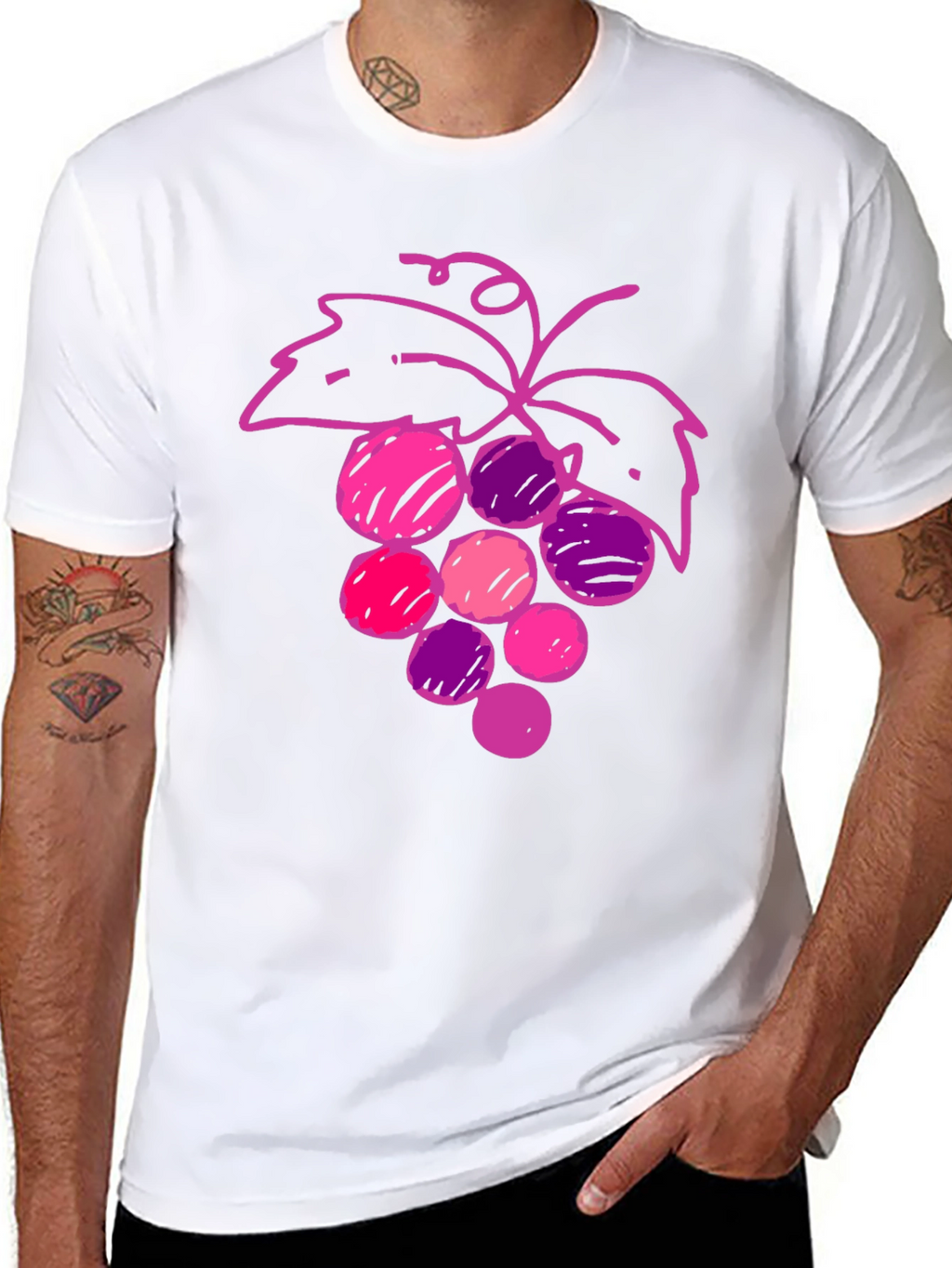 Grape Graphic Tee - Stylish Fruit Design
