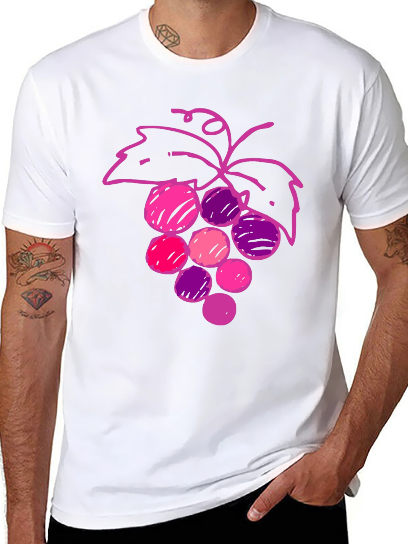 Grape Graphic Tee - Stylish Fruit Design