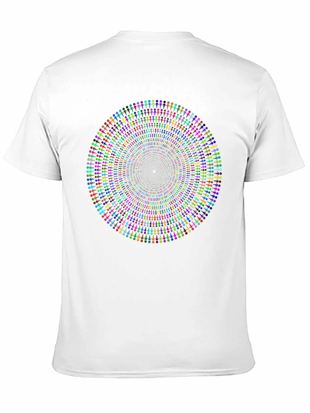 Psychedelic People Circle Graphic Black T-Shirt