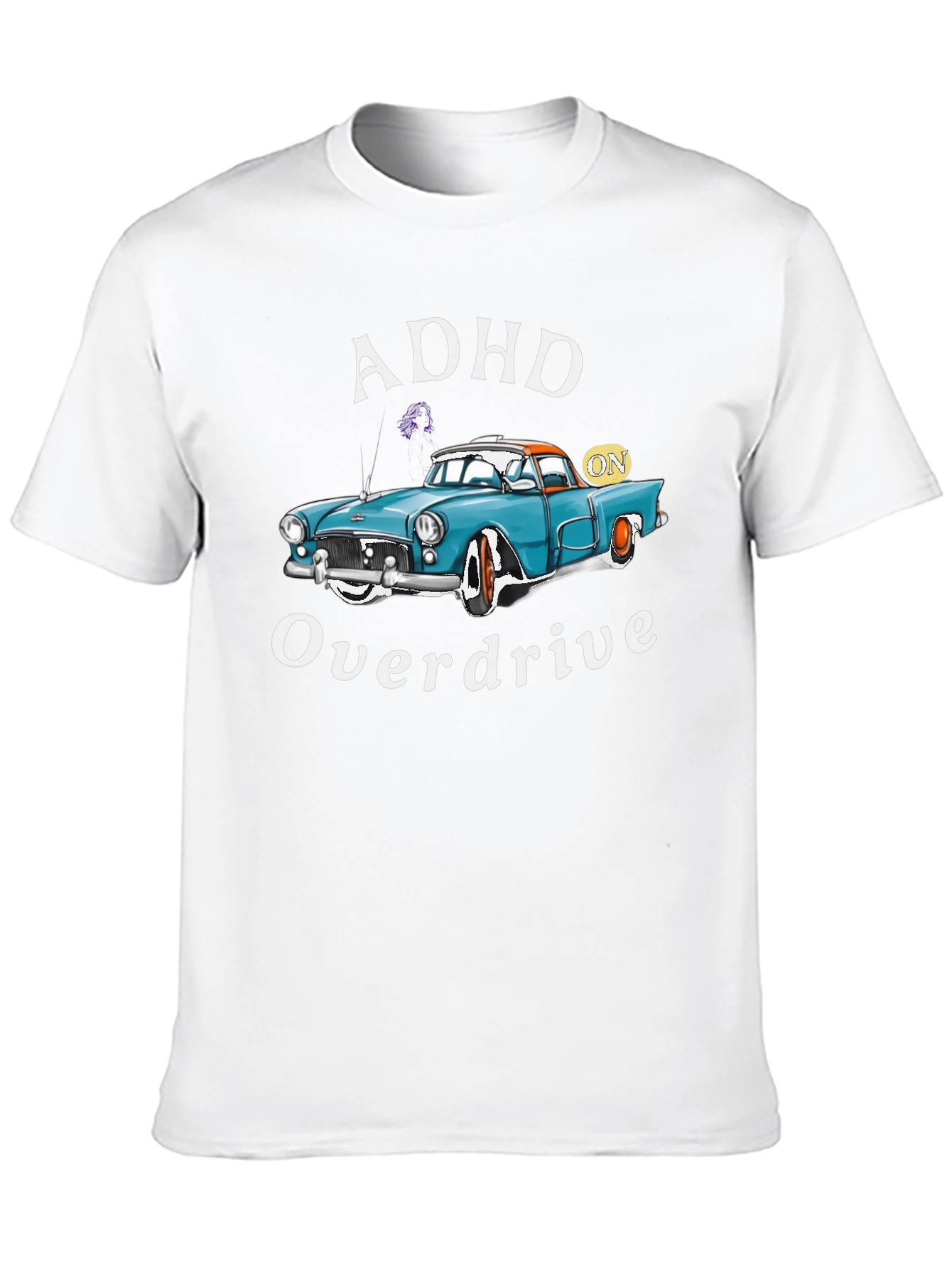 ADHD Overdrive T-Shirt - Classic Car Design
