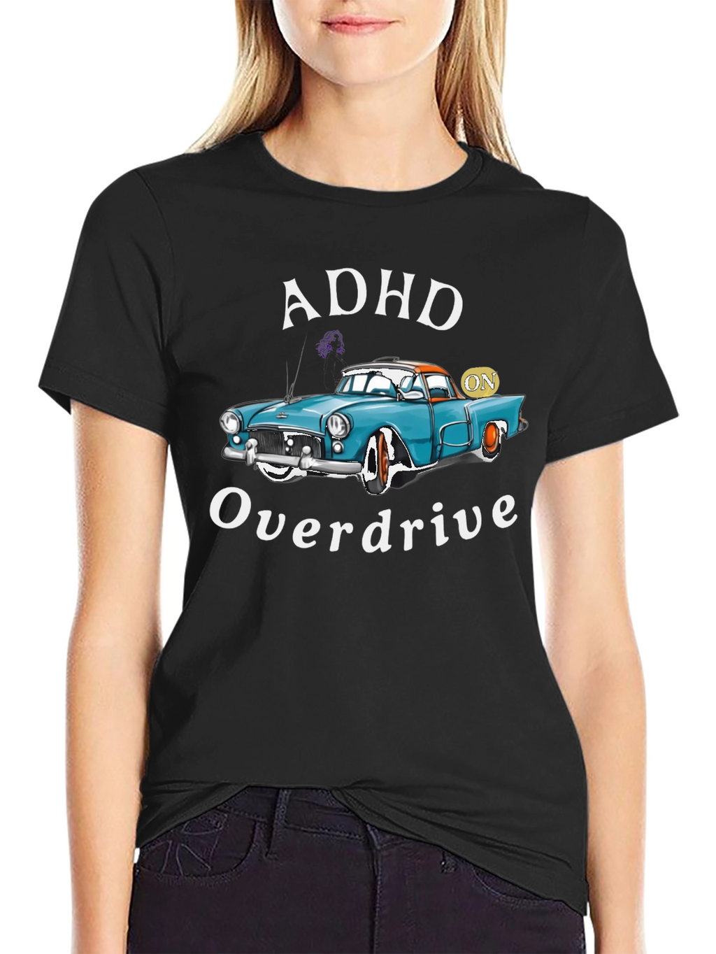ADHD Overdrive T-Shirt - Classic Car Design