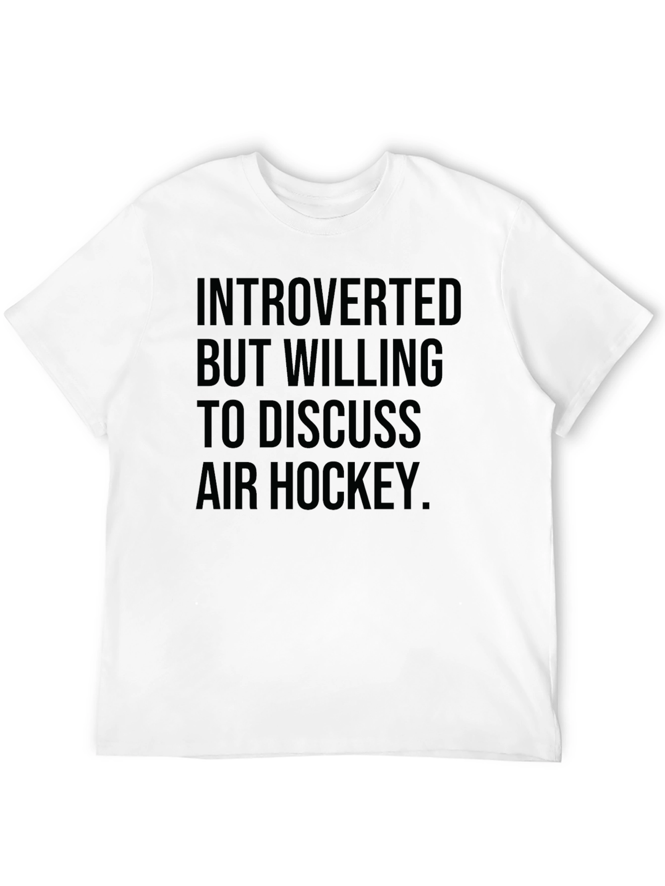 Introverted Air Hockey T-Shirt - Black Graphic Tee