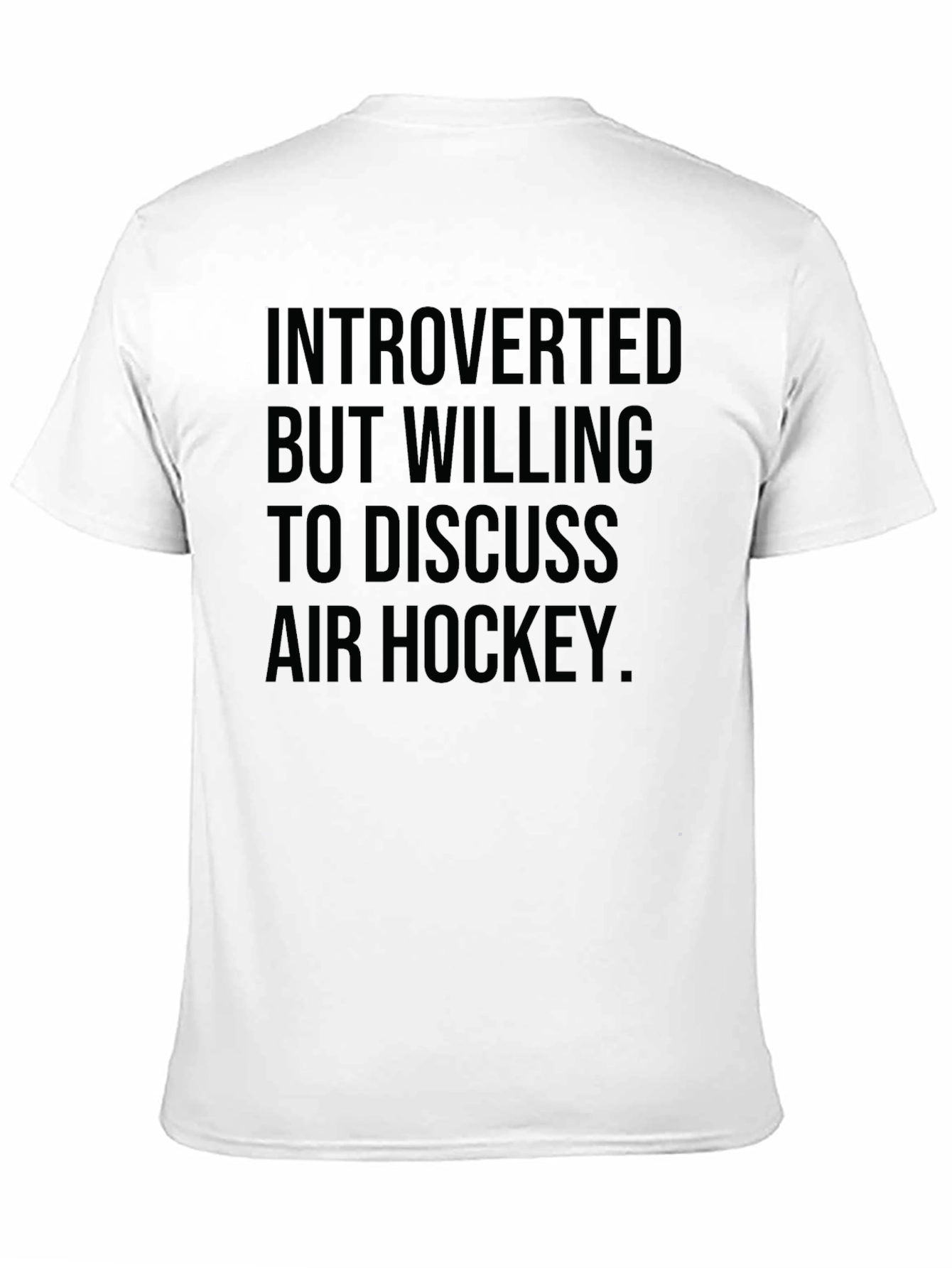 Introverted Air Hockey T-Shirt - Black Graphic Tee