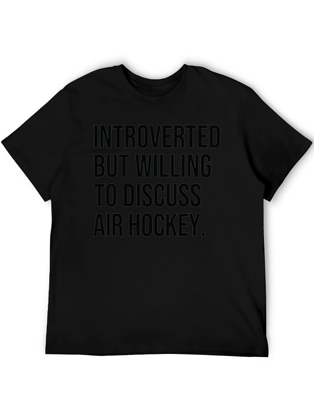 Introverted Air Hockey T-Shirt - Black Graphic Tee