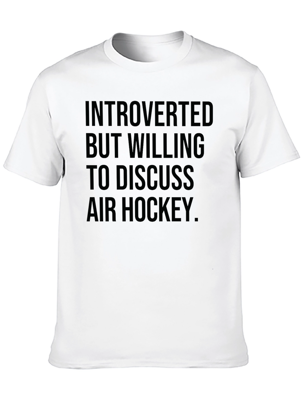 Introverted Air Hockey T-Shirt - Black Graphic Tee