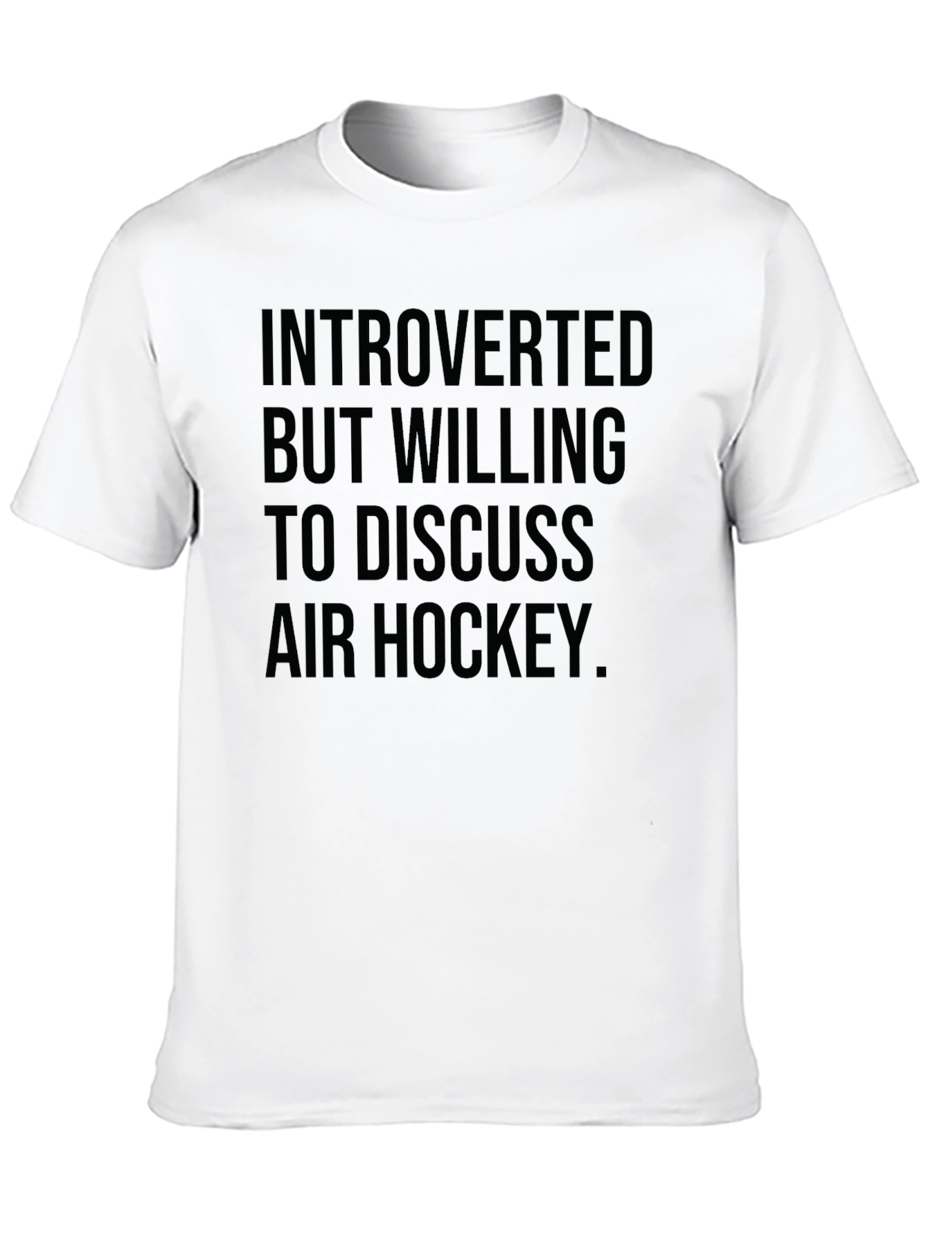 Introverted Air Hockey T-Shirt - Black Graphic Tee