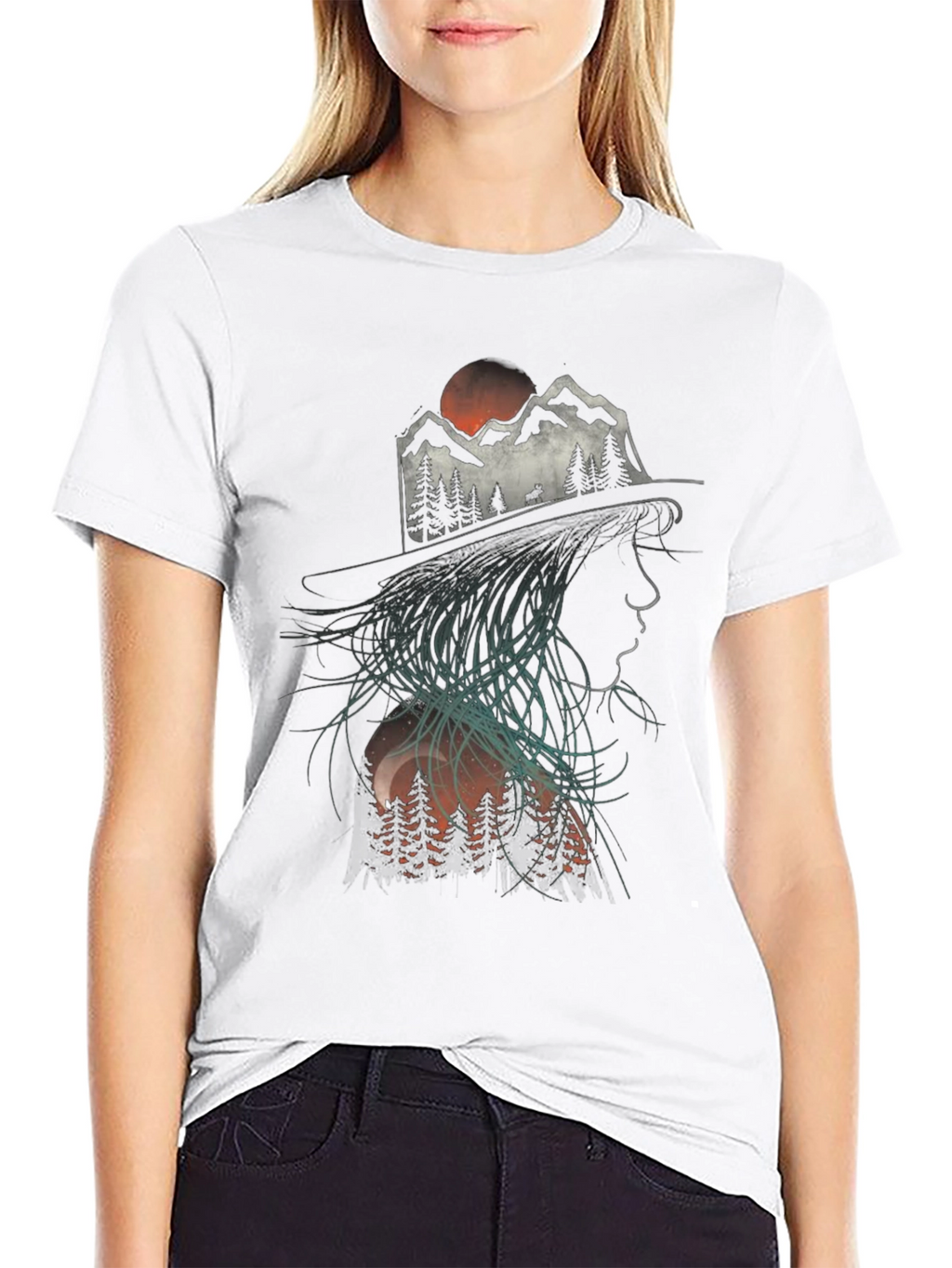 Nature Silhouette Graphic T-Shirt