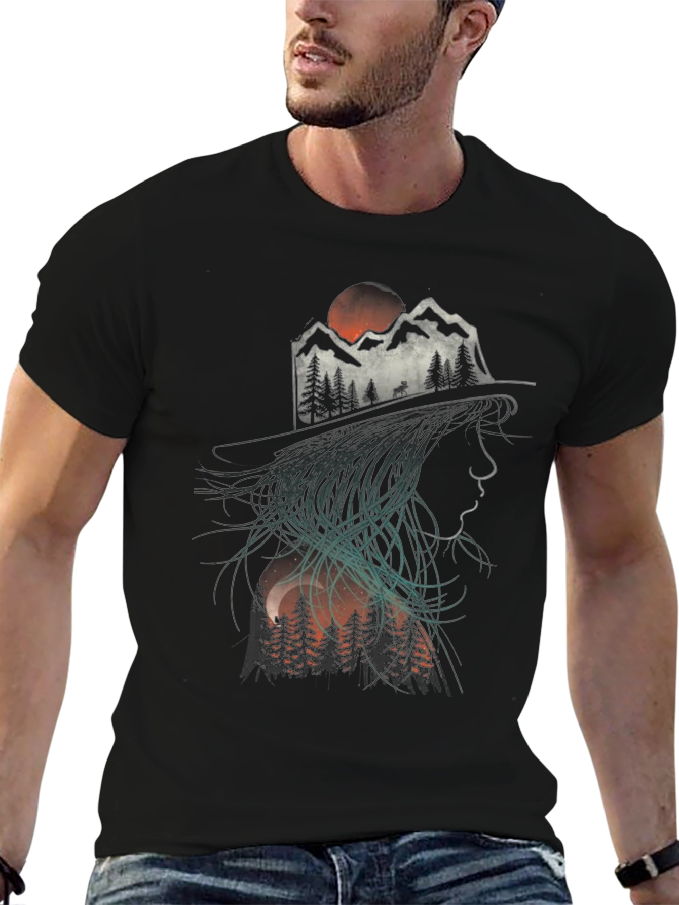 Nature Silhouette Graphic T-Shirt