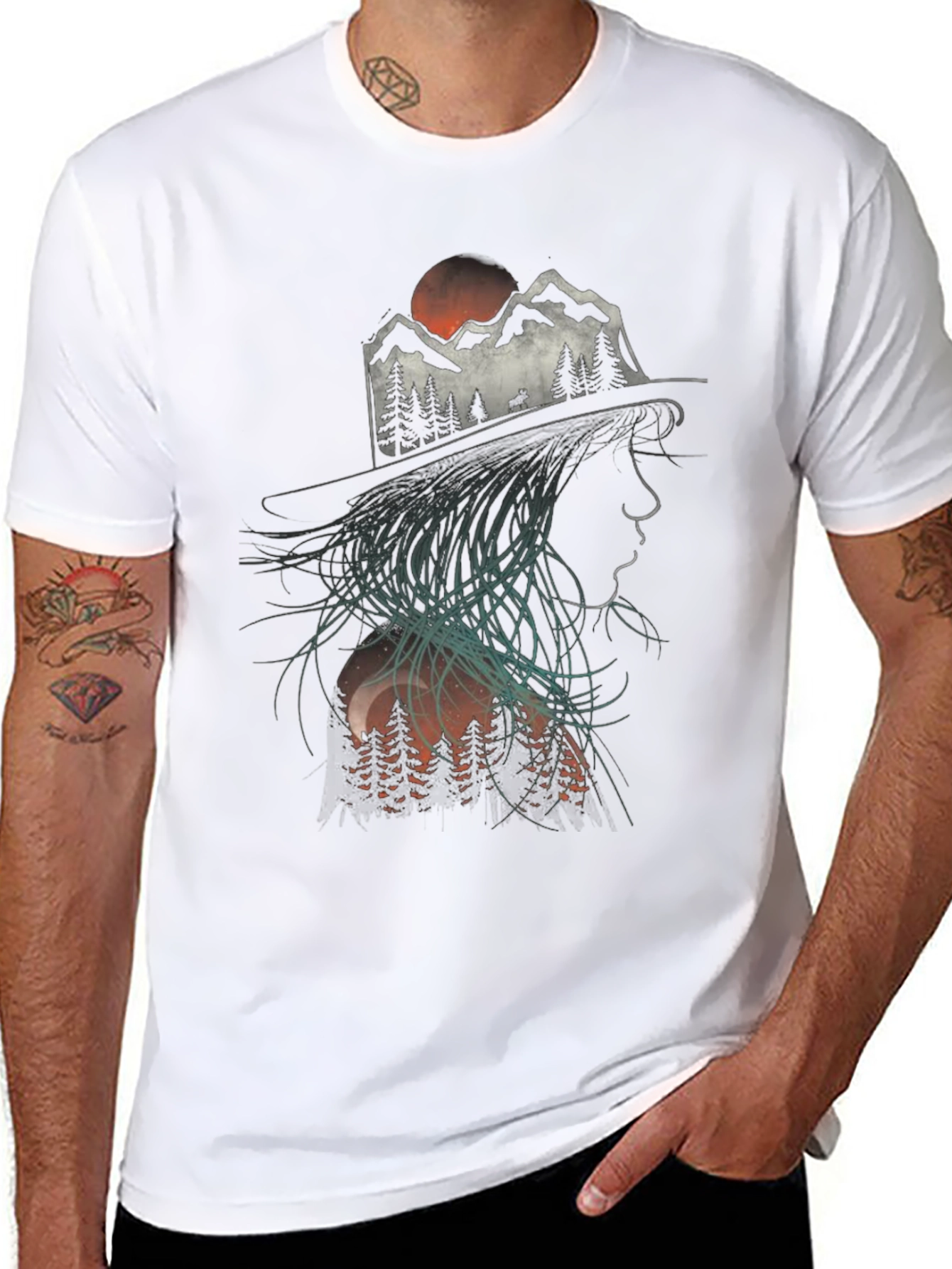 Nature Silhouette Graphic T-Shirt