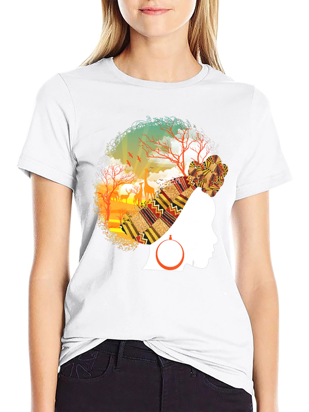 African Queen Afro T-Shirt - Black Pride