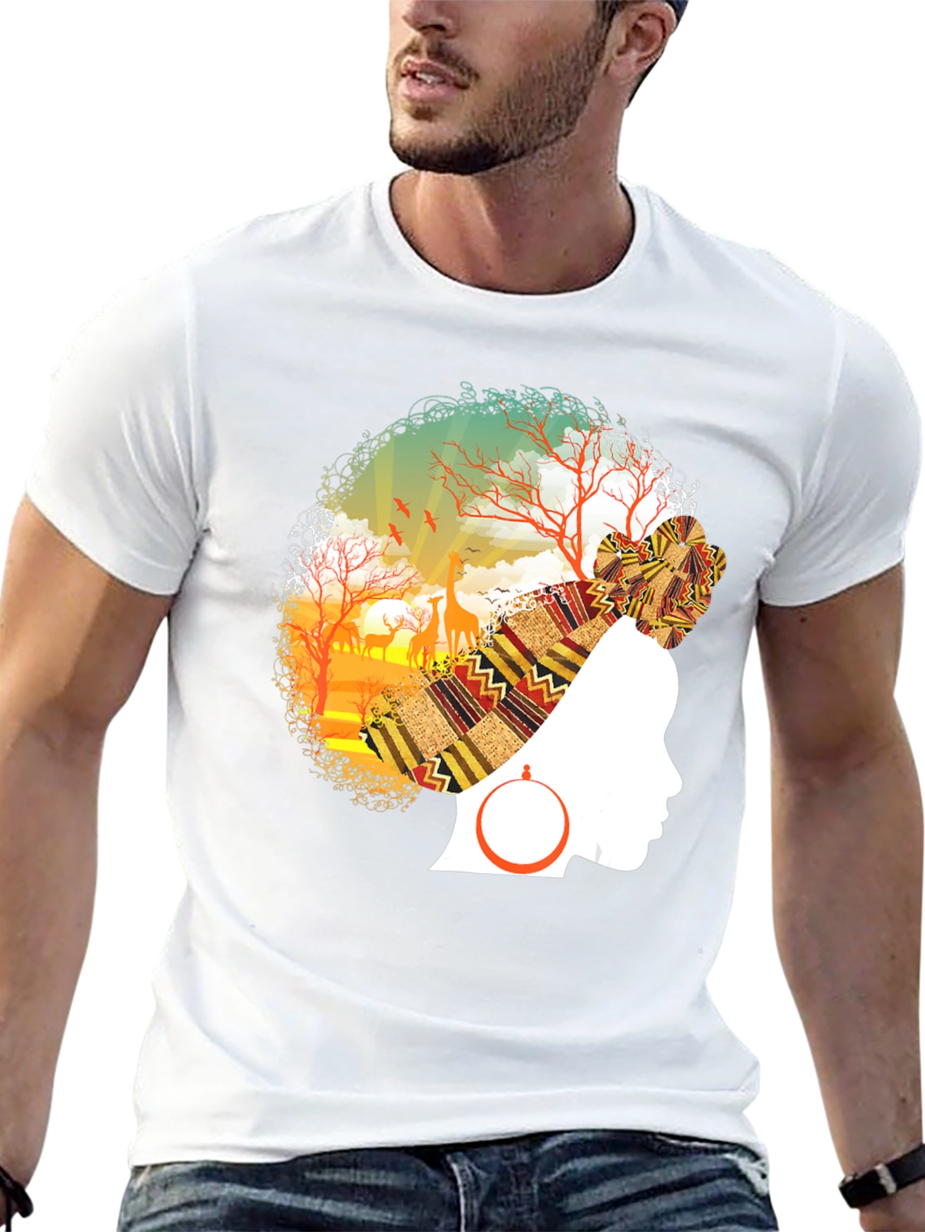 African Queen Afro T-Shirt - Black Pride