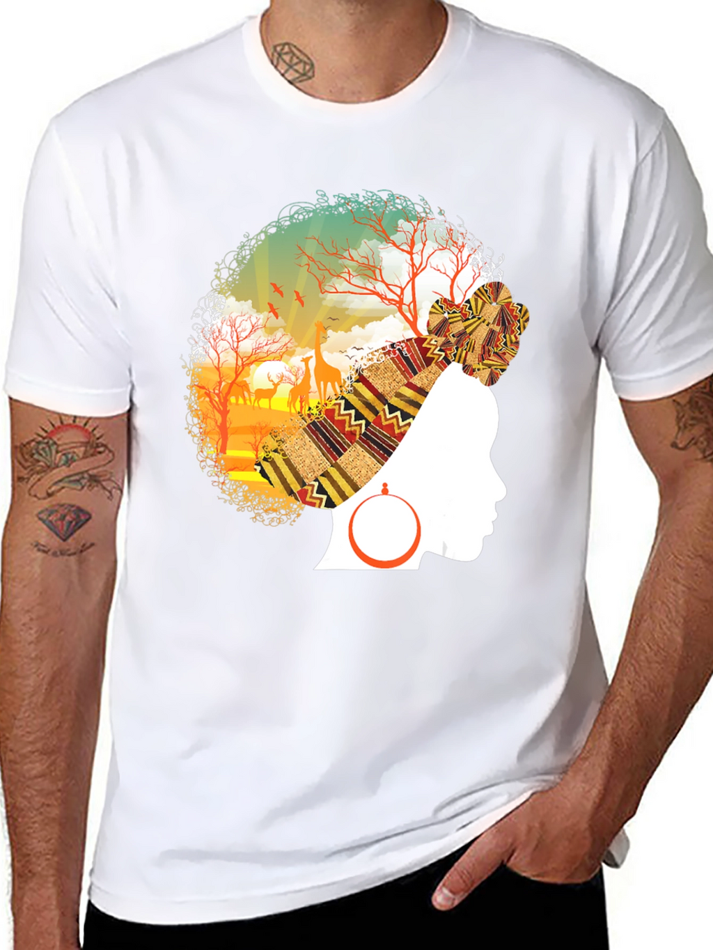 African Queen Afro T-Shirt - Black Pride