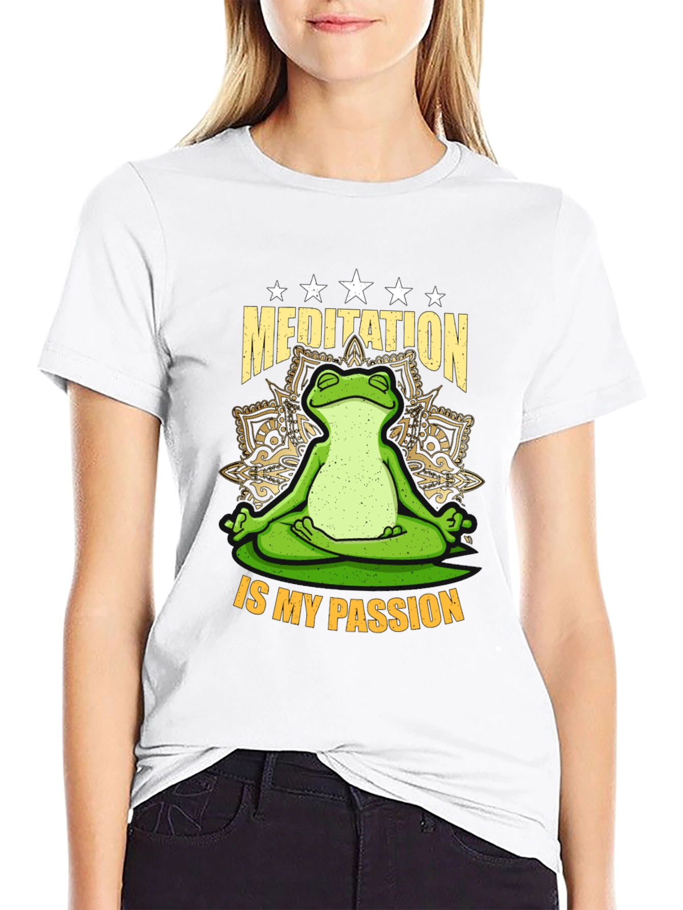 Meditation Frog T-Shirt - Relax & Enjoy!