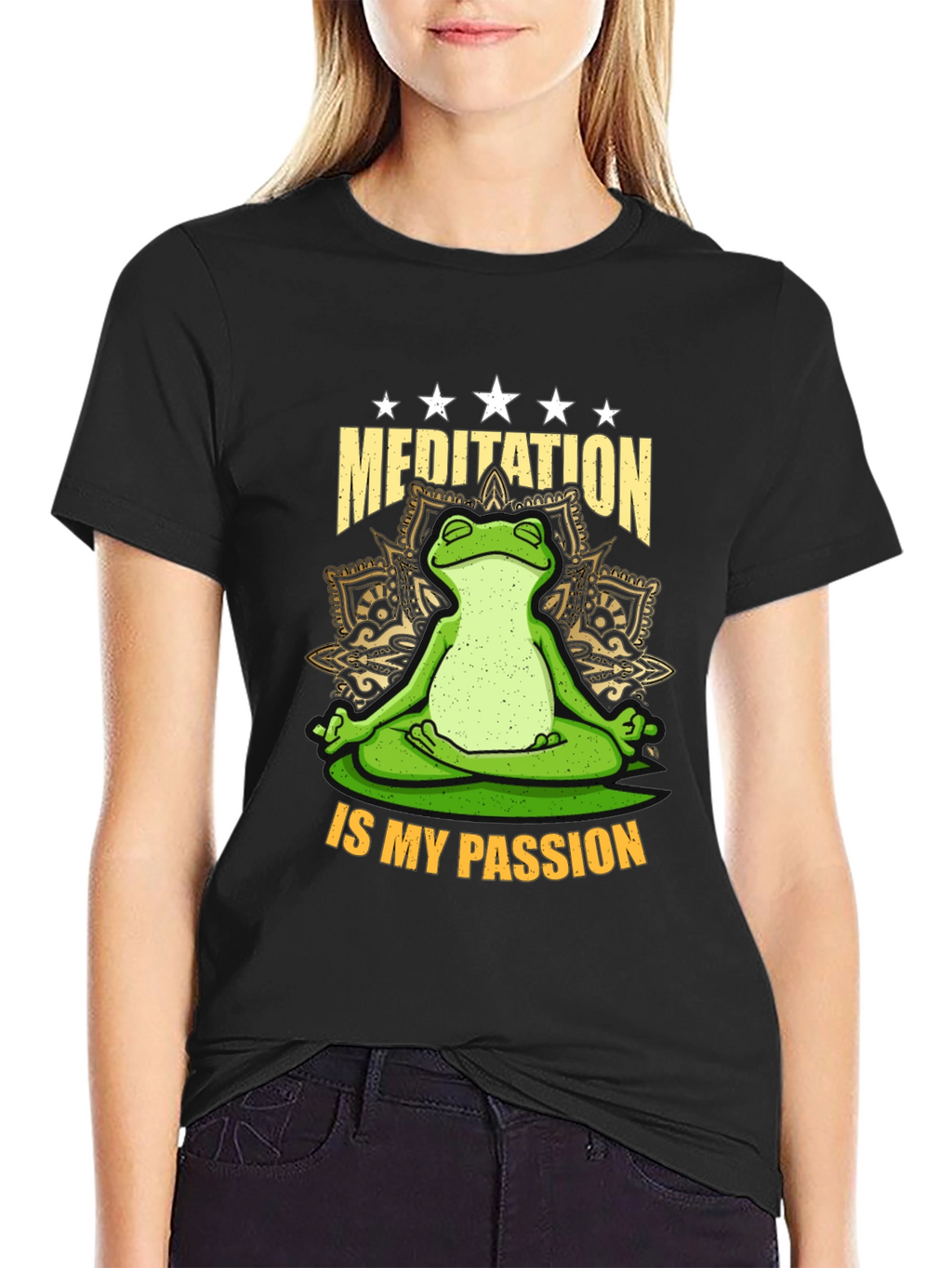 Meditation Frog T-Shirt - Relax & Enjoy!