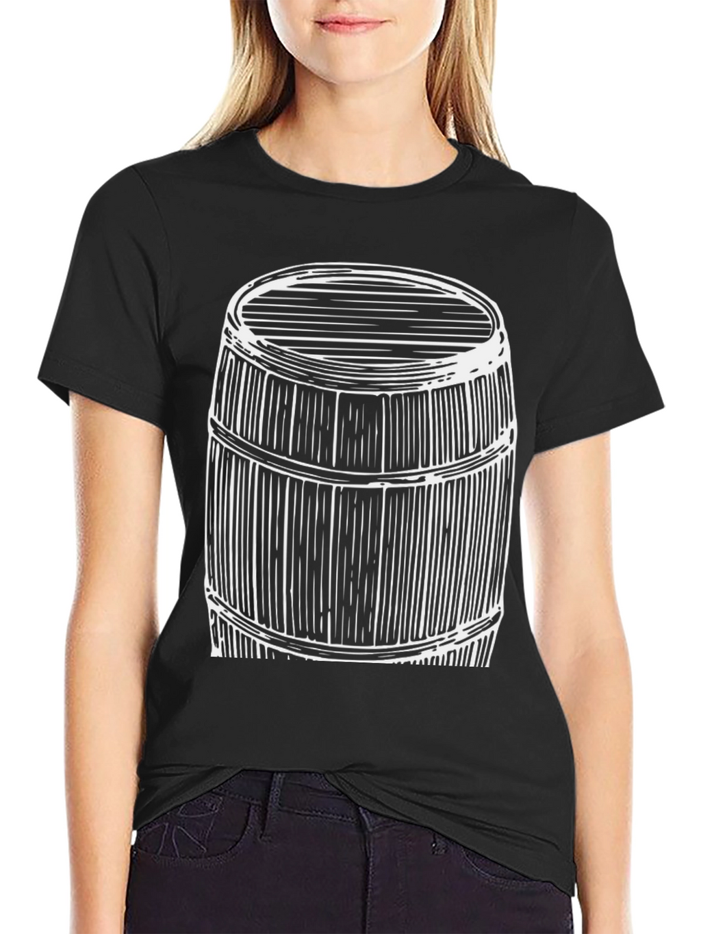Barrel Graphic Black T-Shirt for Men