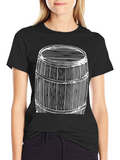 Barrel Graphic Black T-Shirt for Men