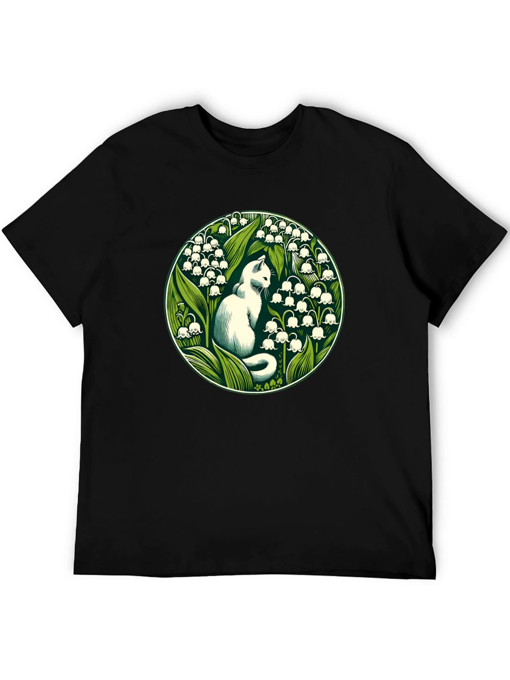 Cat & Lily of the Valley Graphic Tee