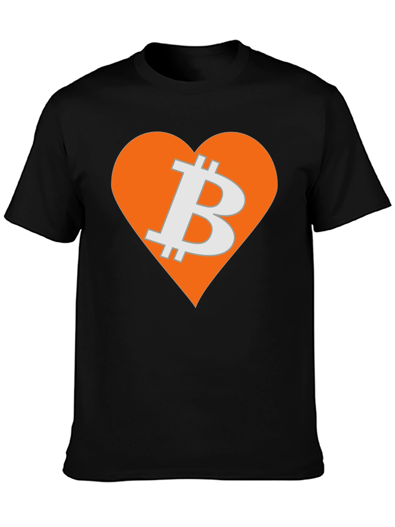 Bitcoin Heart Graphic Tee - Crypto Love