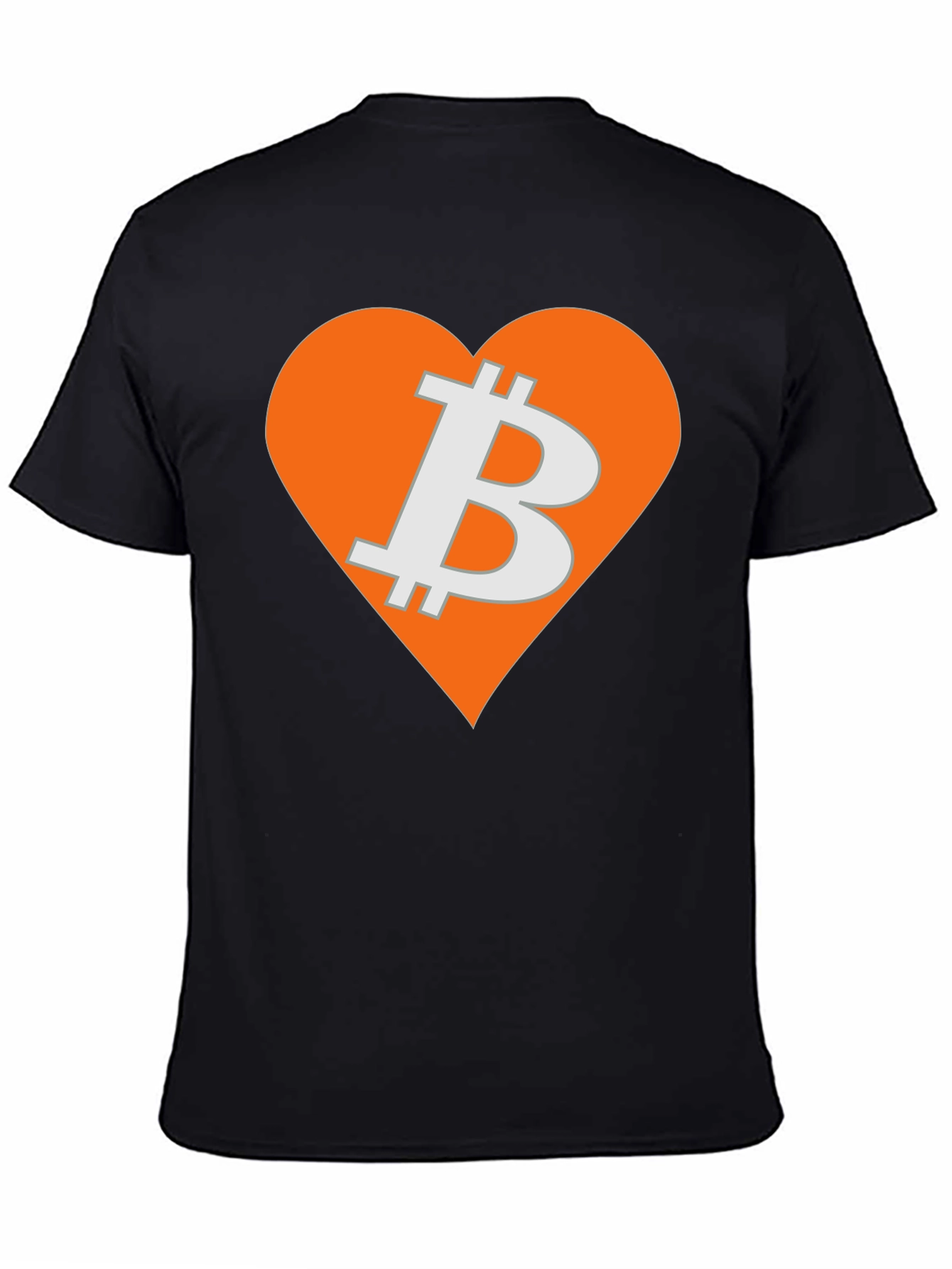 Bitcoin Heart Graphic Tee - Crypto Love