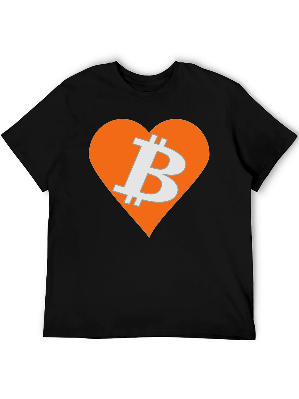Bitcoin Heart Graphic Tee - Crypto Love