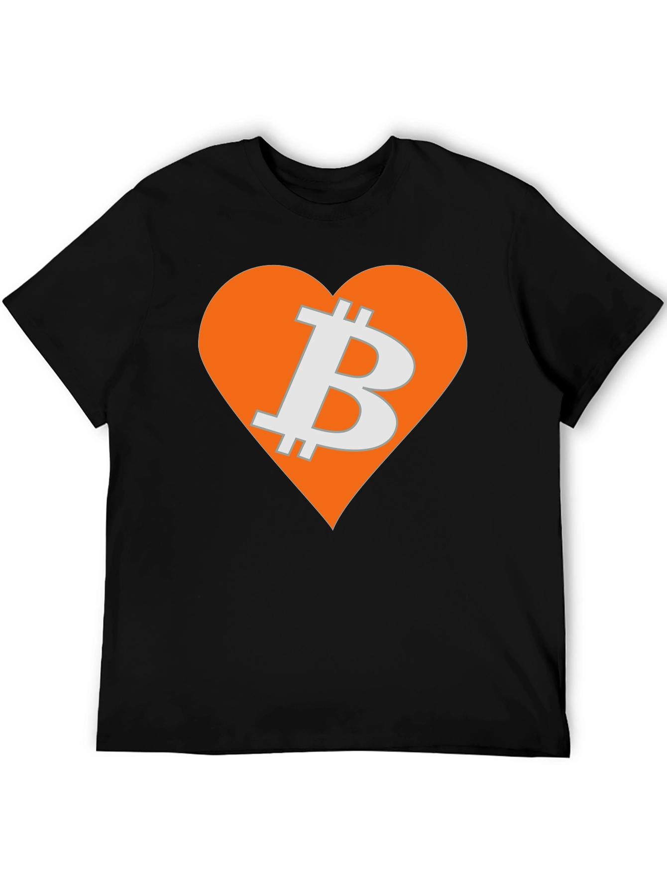 Bitcoin Heart Graphic Tee - Crypto Love
