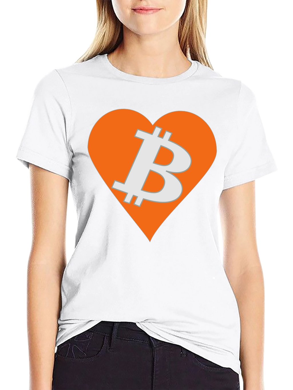 Bitcoin Heart Graphic Tee - Crypto Love